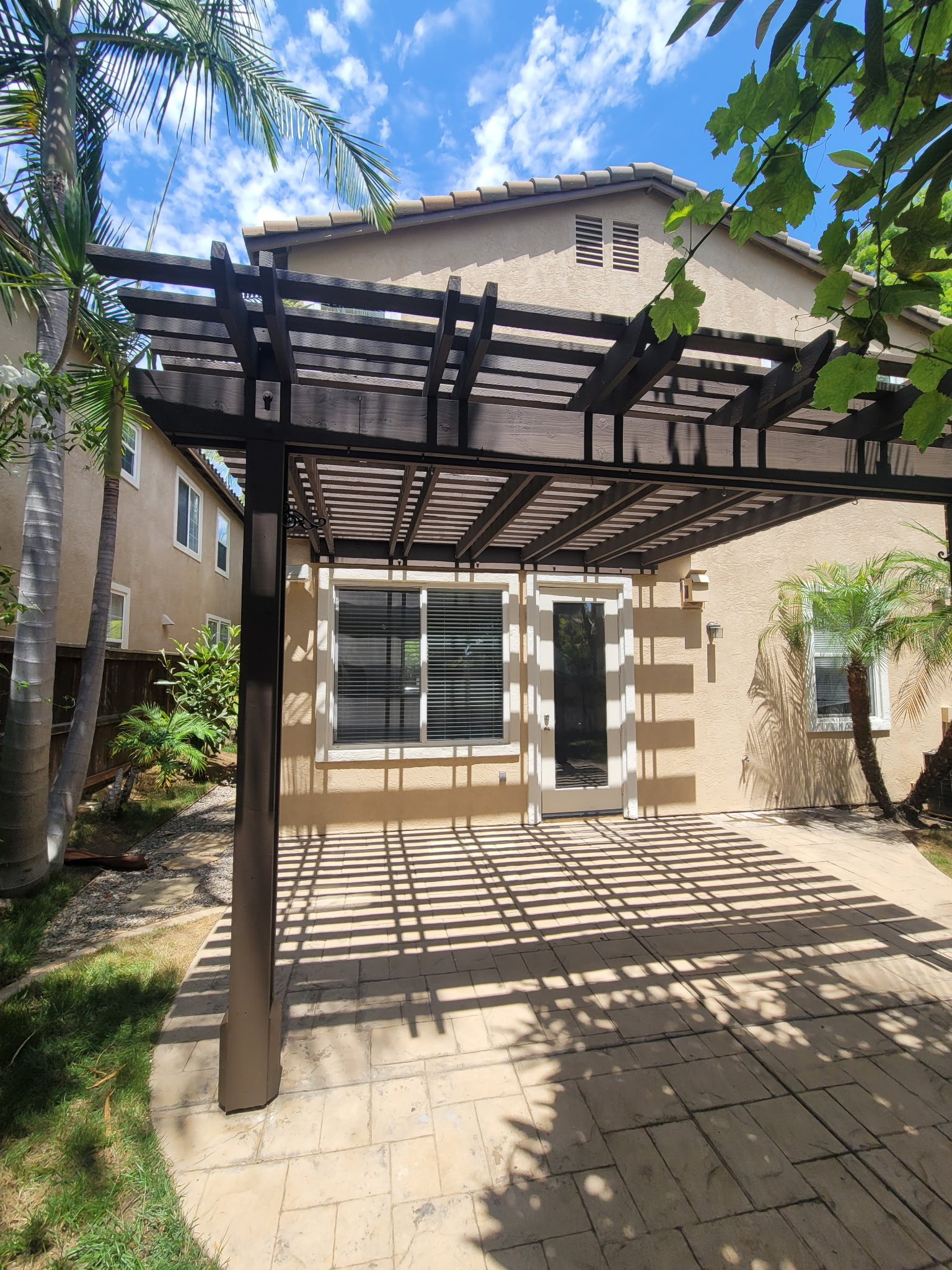 Rebuilt patio after repair work